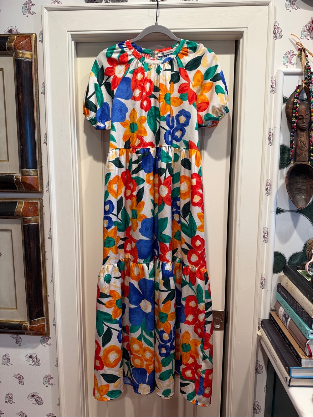 Multi-Color Floral Tiered Dress
